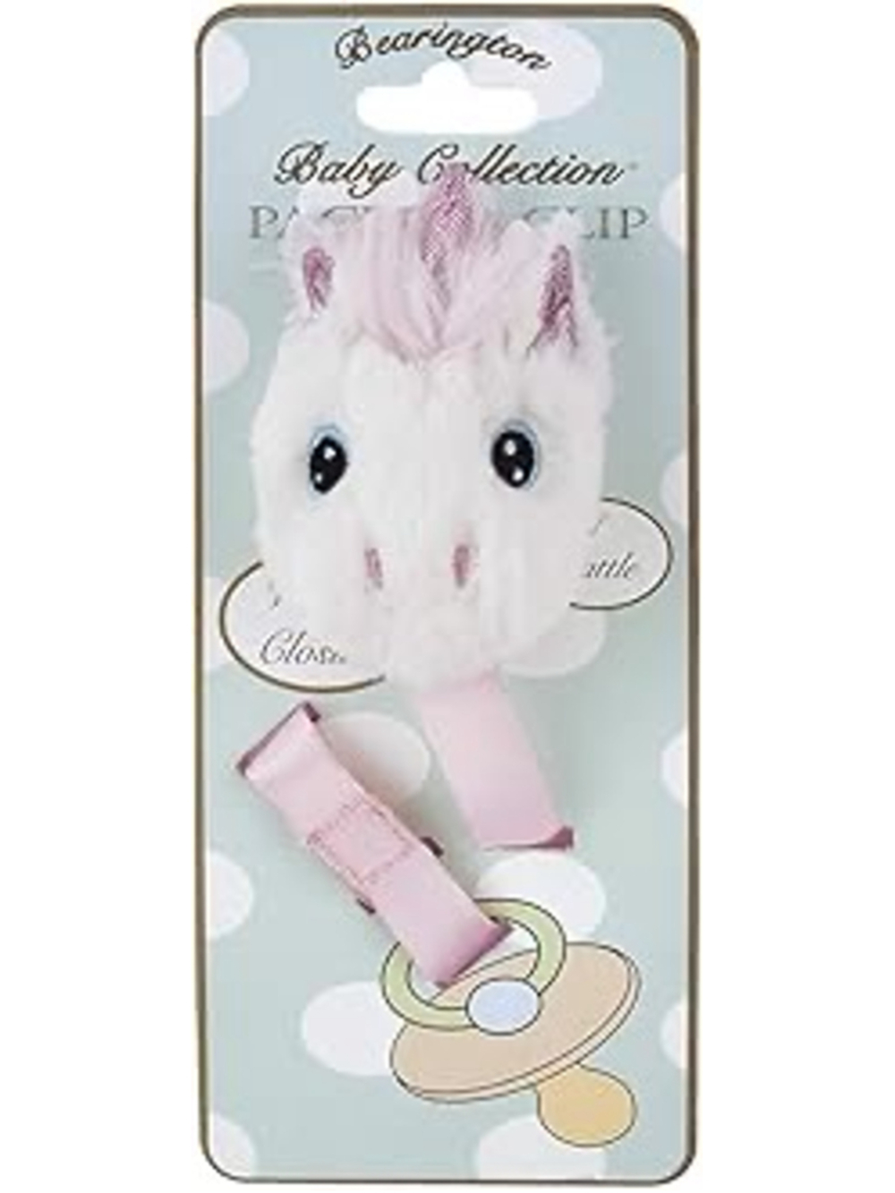 NWT Bearington Collection Unicorn Plush Pacifier Holder Unicorn